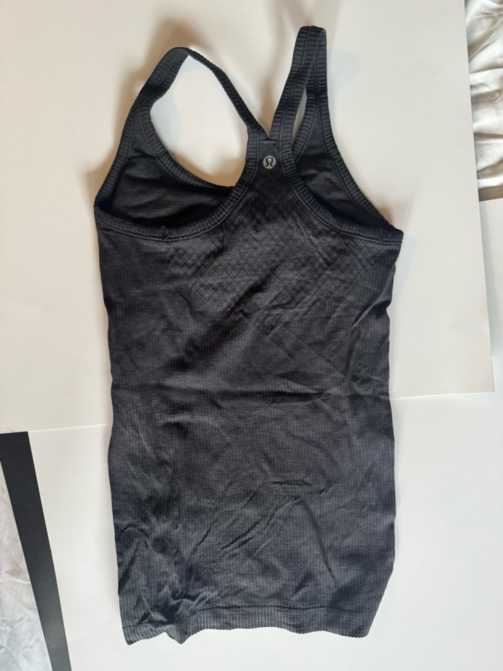 lululemon athletica Black Ribbed Racerback Tank